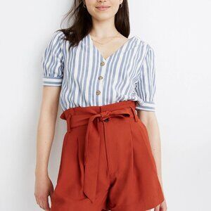 Madewell NEW Paperbag Shorts with tie belt Coral
